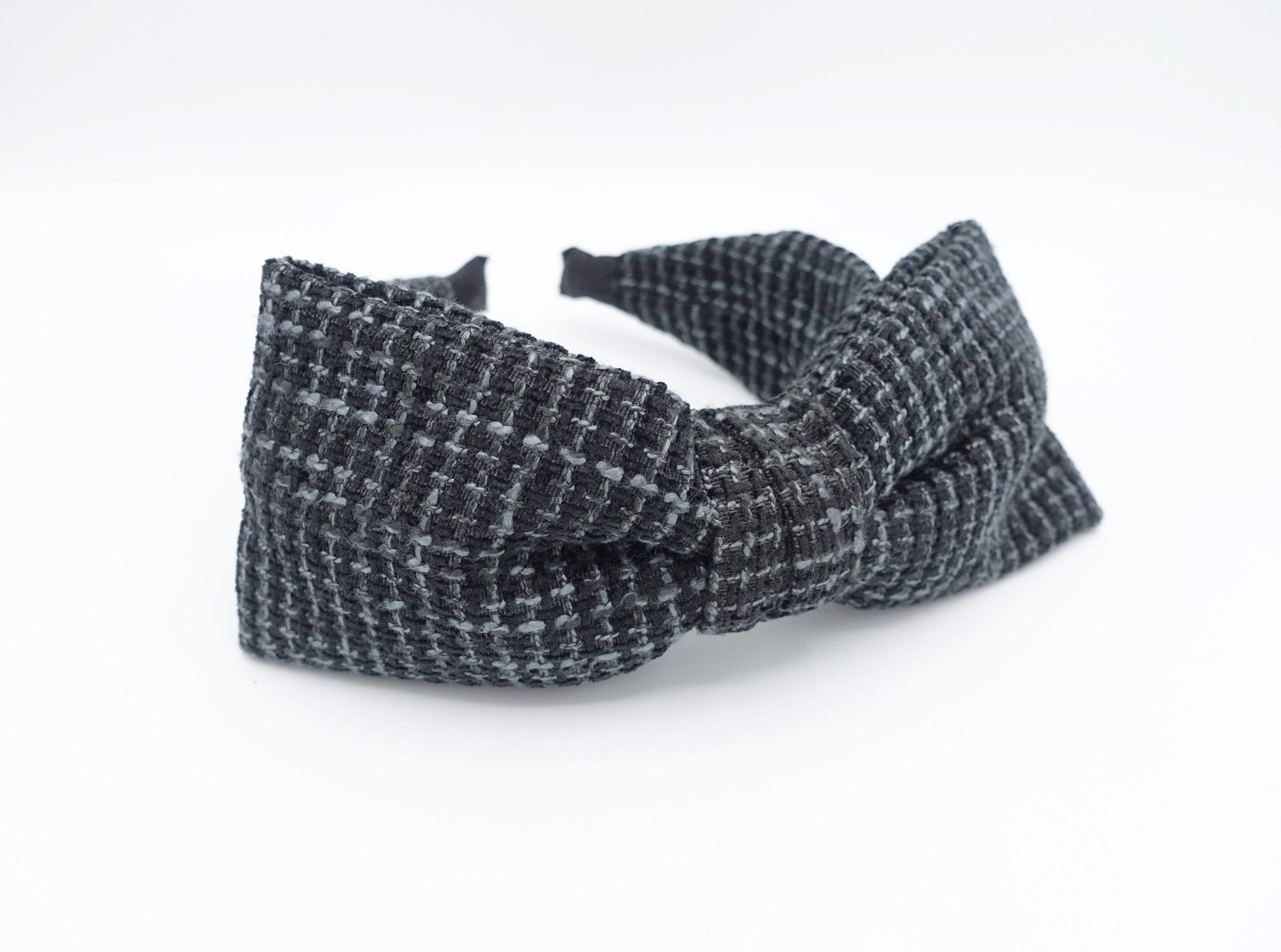 VeryShine big bow waffle tweed headband  Fall Winter hairband stylish hair accessory for women
