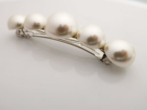 VeryShine big sleek pearl ball decorated french barrette
