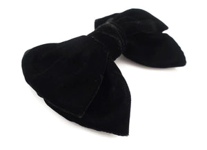 VeryShine Black Silk Velvet hair bow barrette  Layered French Hair Barrette hair accessories for women