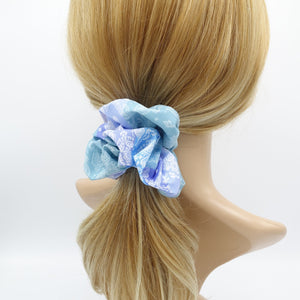 VeryShine Blue gradient color paisley print scrunchies hair elastic accessory for women