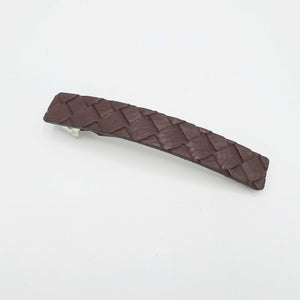 VeryShine braided leather hair barrette for women