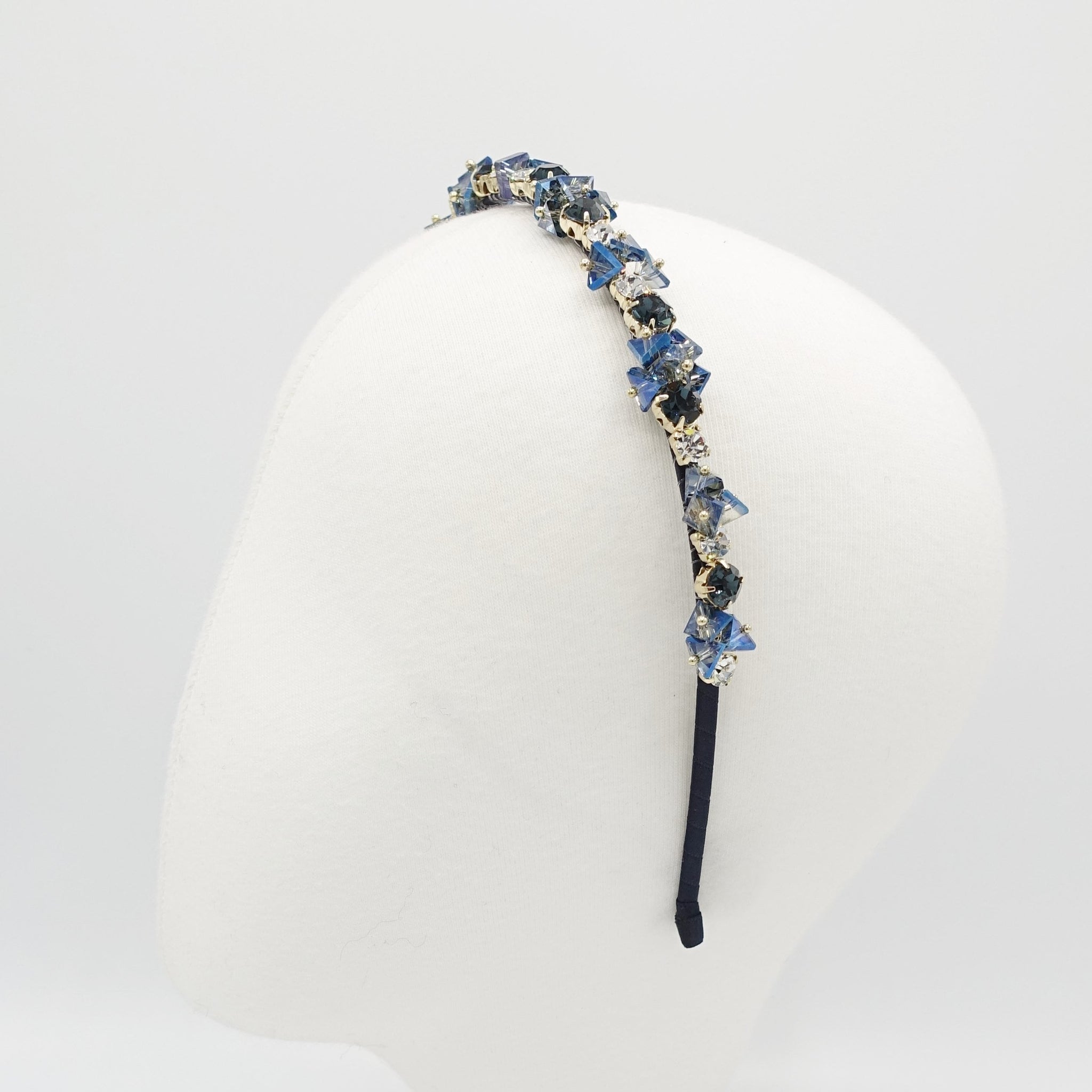VeryShine Bridal acc. luxury crystal rhinestone headband polyhedron jewel beaded hairband for women