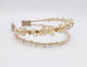 VeryShine bridal double strand jewel beaded pearl hairband women hair accessory