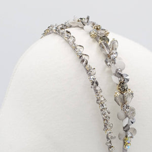 VeryShine bridal double strand jewel beaded pearl hairband women hair accessory