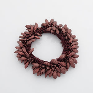 VeryShine Bronze seeds beaded hair elastic scrunchies woman hair accessories