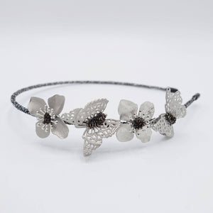 VeryShine butterfly  metal thin headband flower hairband for women
