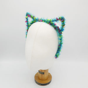 VeryShine cat ear headband frayed edge fabric wrap event headband