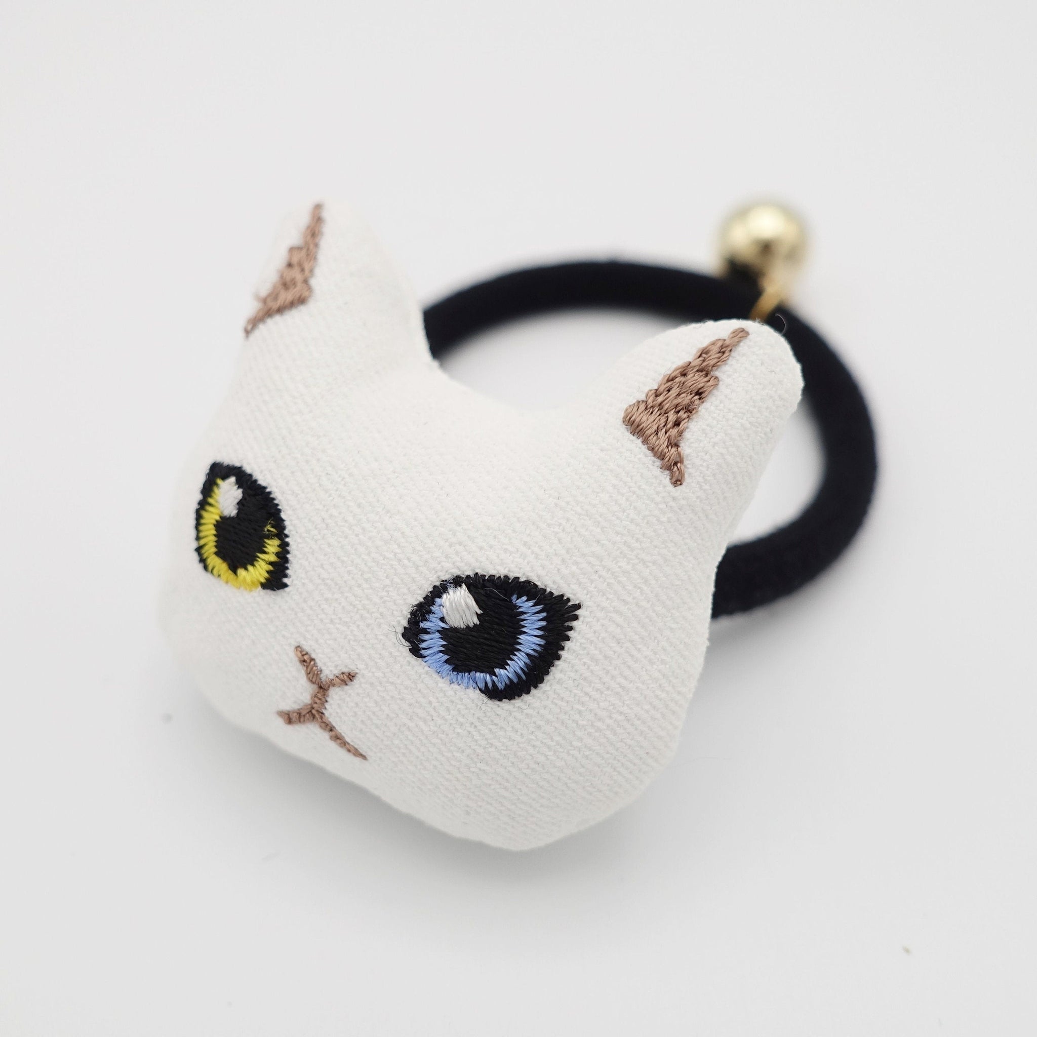 VeryShine cat embroidery hair elastic character ponytail holder hair ties