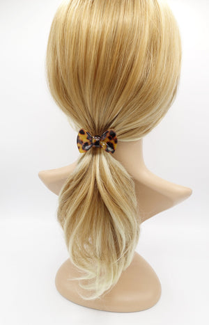VeryShine cellulose acetate hair bow elastic ponytail holder