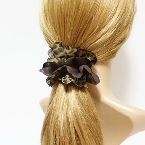 VeryShine chiffon animal leopard print scrunchies women hair tie scrunchie