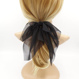 VeryShine chiffon bow wing knot hair elastic ponytail holder women hair accessory