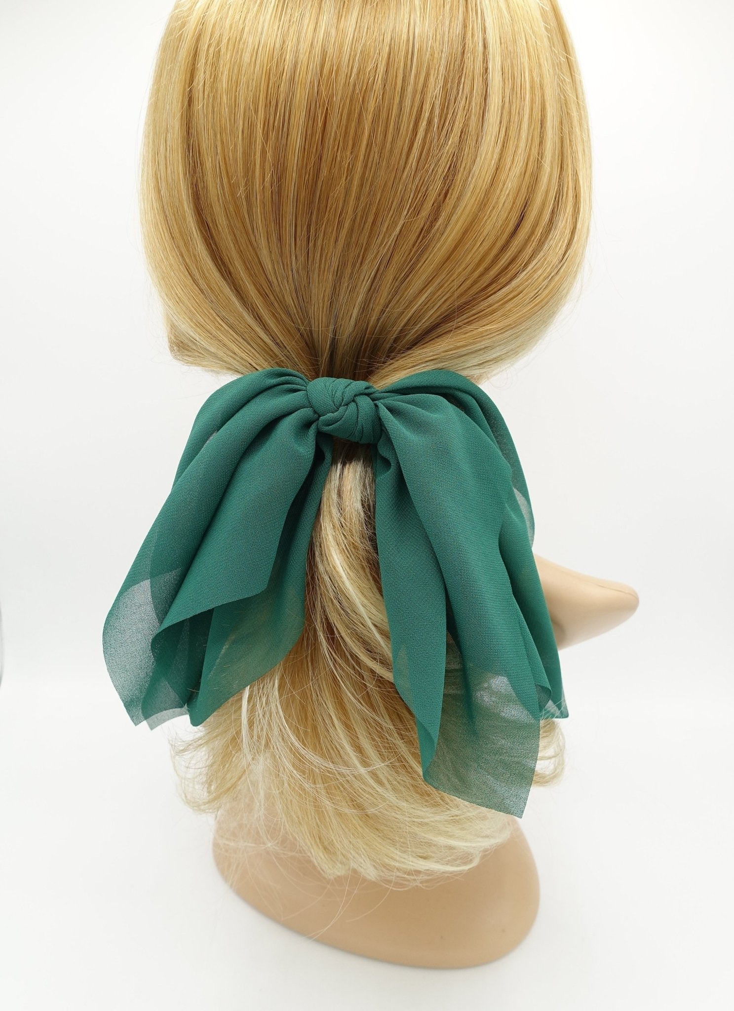 VeryShine chiffon layered hair bow solid color drape feminine style hair knotted bow french hair barrette