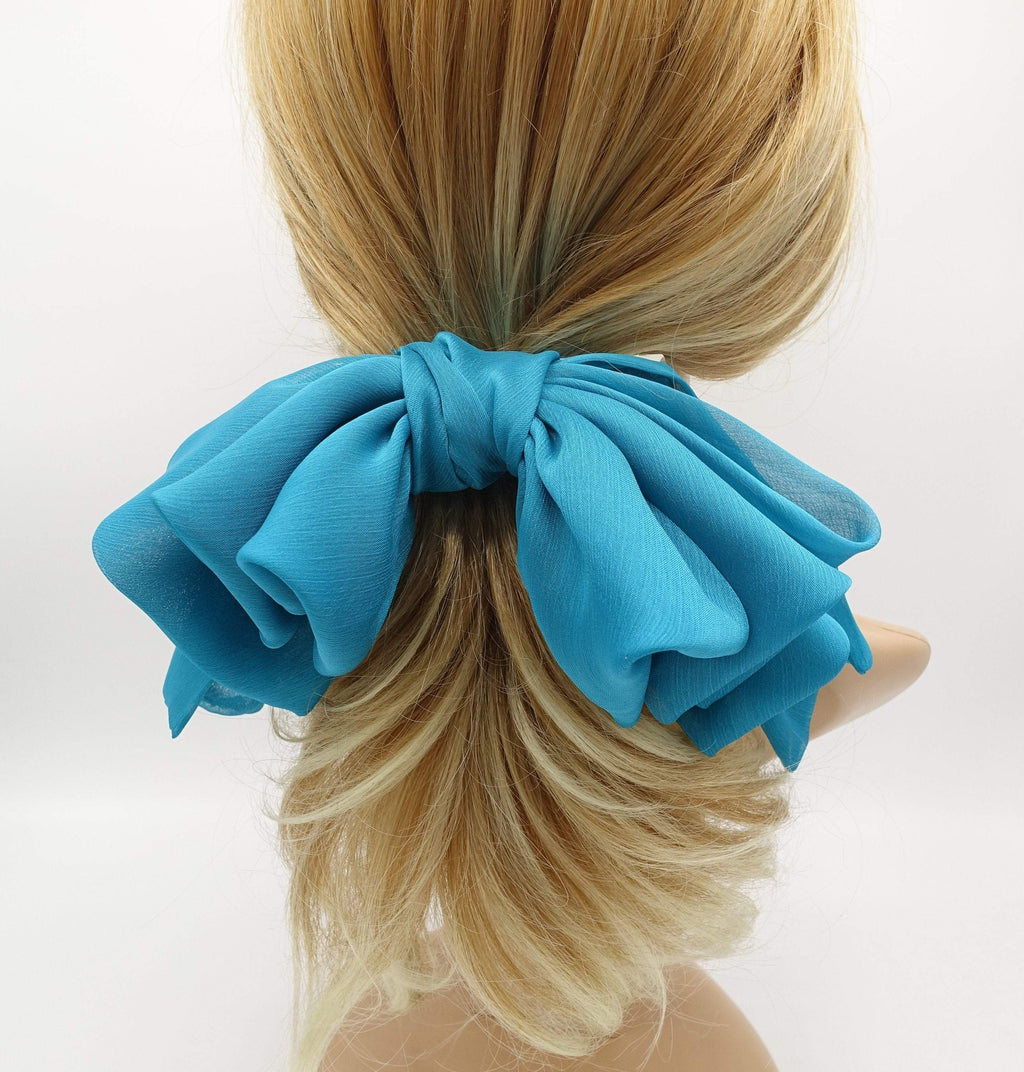 VeryShine chiffon multi folded and stacked hair bow