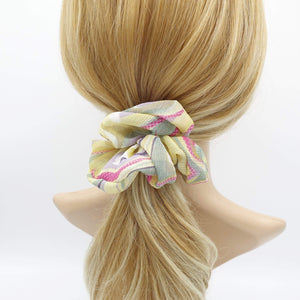 VeryShine chiffon wave print scrunchies hair elastic accessory for women