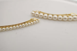 VeryShine claw/banana/barrette a set of 2 pearl decorated french barrette basic pearl hair clip woman hair accessory