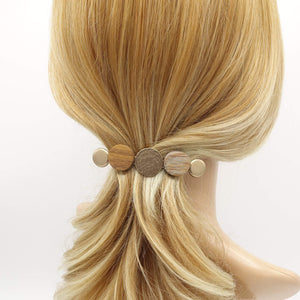 VeryShine claw/banana/barrette barrette blue gray wood metal embellished hair barrette nacre hair clip for women