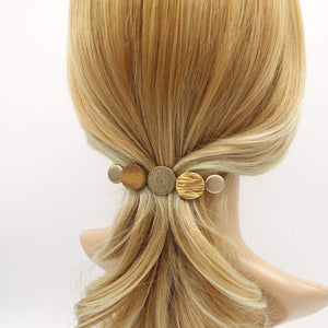 VeryShine claw/banana/barrette barrette yellow wood metal embellished hair barrette nacre hair clip for women