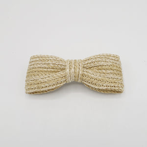 VeryShine claw/banana/barrette Basic beige straw hair bow imitated rattan hair accessory for women