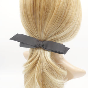 VeryShine claw/banana/barrette Black gross grain hair bow narrow ribbon hair accessory for women