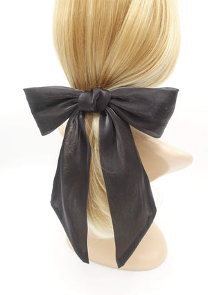 VeryShine claw/banana/barrette Black organza tail hair bow big stylish hair accessory for women