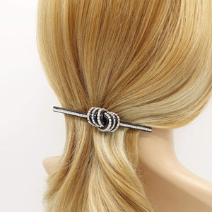 VeryShine claw/banana/barrette cellulose acetate hair barrette triple wrap knot bling style hair barrette for women