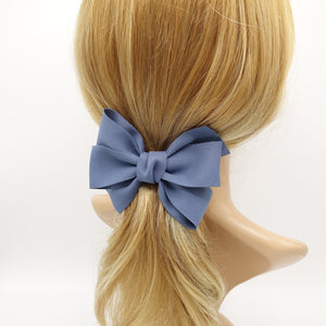 VeryShine claw/banana/barrette Dusty blue three wing casual hair bow daily hair accessory for women