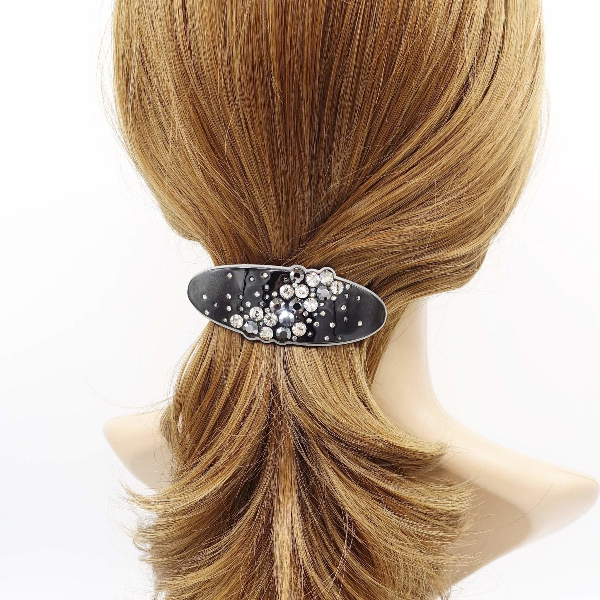 VeryShine claw/banana/barrette galaxy rhinestone embellished cellulose acetate hair barrette women hair accessory