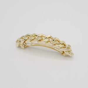 VeryShine claw/banana/barrette Gold metal chain embellished hair barrette for women