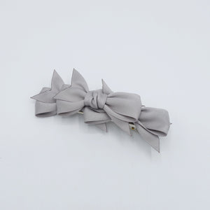 VeryShine claw/banana/barrette Gray 3 mini satin bow decorated 2 prong hair clip women hair accessory