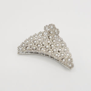 VeryShine claw/banana/barrette jeweled hair claw pearl rhinestone embellished tringle hair claw clip for women