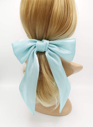 VeryShine claw/banana/barrette Mint organza tail hair bow big stylish hair accessory for women