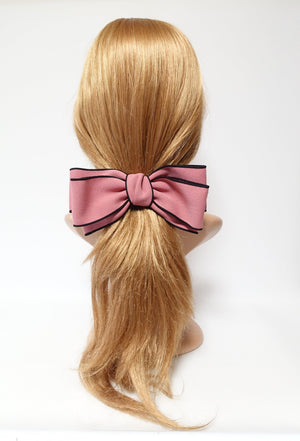 VeryShine claw/banana/barrette multi layer bow barrette interlocked trim hair bow for women