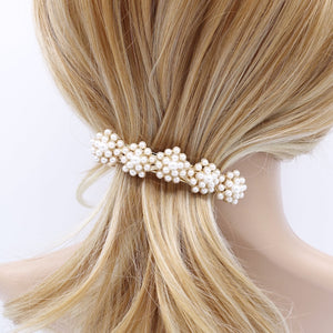 VeryShine claw/banana/barrette Pearl only tiny pearl ball flower french hair barrette women hair accessory