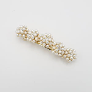 VeryShine claw/banana/barrette Pearl & rhinestone tiny pearl ball flower french hair barrette women hair accessory