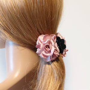 Handmade wild Rose Clamp Twin Flower/Floral Hair Jaw Claw Clip Accessories.