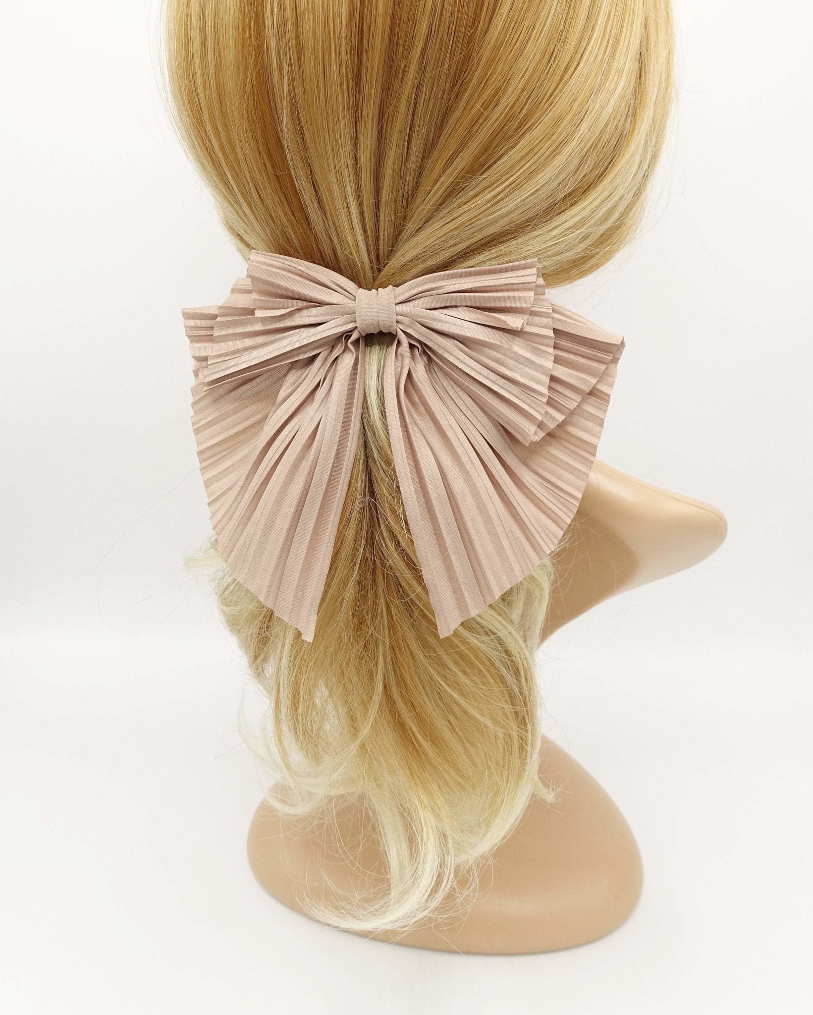 VeryShine claw/banana/barrette pleated fabric hair bow thin Spring hair accessory for women