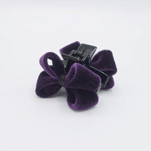 VeryShine claw/banana/barrette Purple mini hair claw velvet bow hair clamp