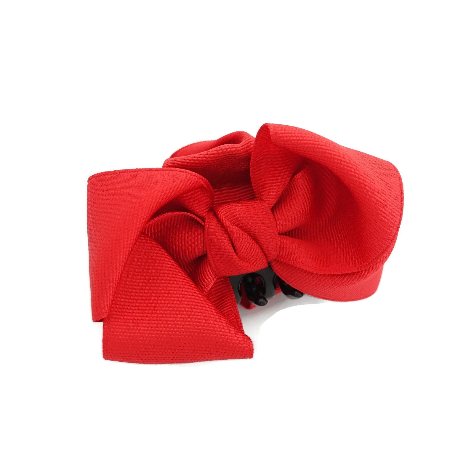 VeryShine claw/banana/barrette Red Handmade Grosgrain bow hair claw clip Fabric Bow Butterfly Wing Hair Jaw Claw Clip Women Hair Accessory