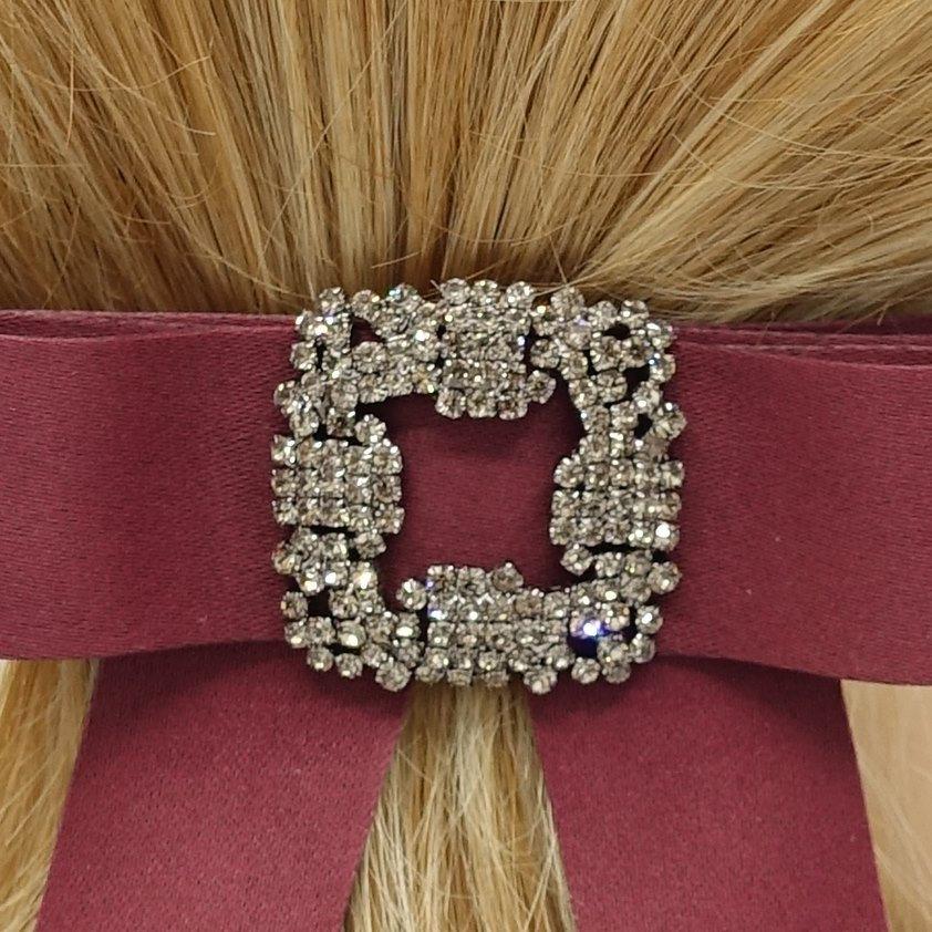 VeryShine claw/banana/barrette Red wine rhinestone buckle hair bow jeweled women hair accessory