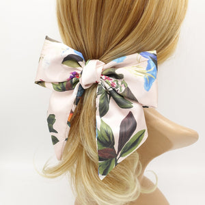 VeryShine claw/banana/barrette silk hair bow plant print luxury hair accessory for women