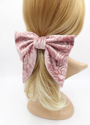 VeryShine claw/banana/barrette velvet hair bow flower cut classic hair accessory for women