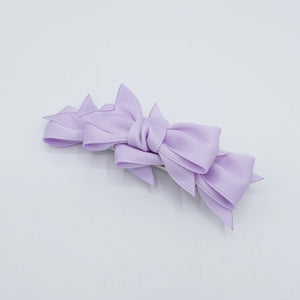 mini hair bow in lavender 