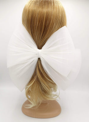 VeryShine claw/banana/barrette White Jumbo bow event cosplay hair accessory for women