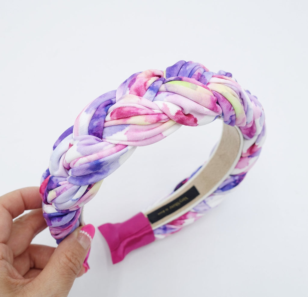 VeryShine color gradation braided fashion tie dye headband woman stylish hairband hair accessory