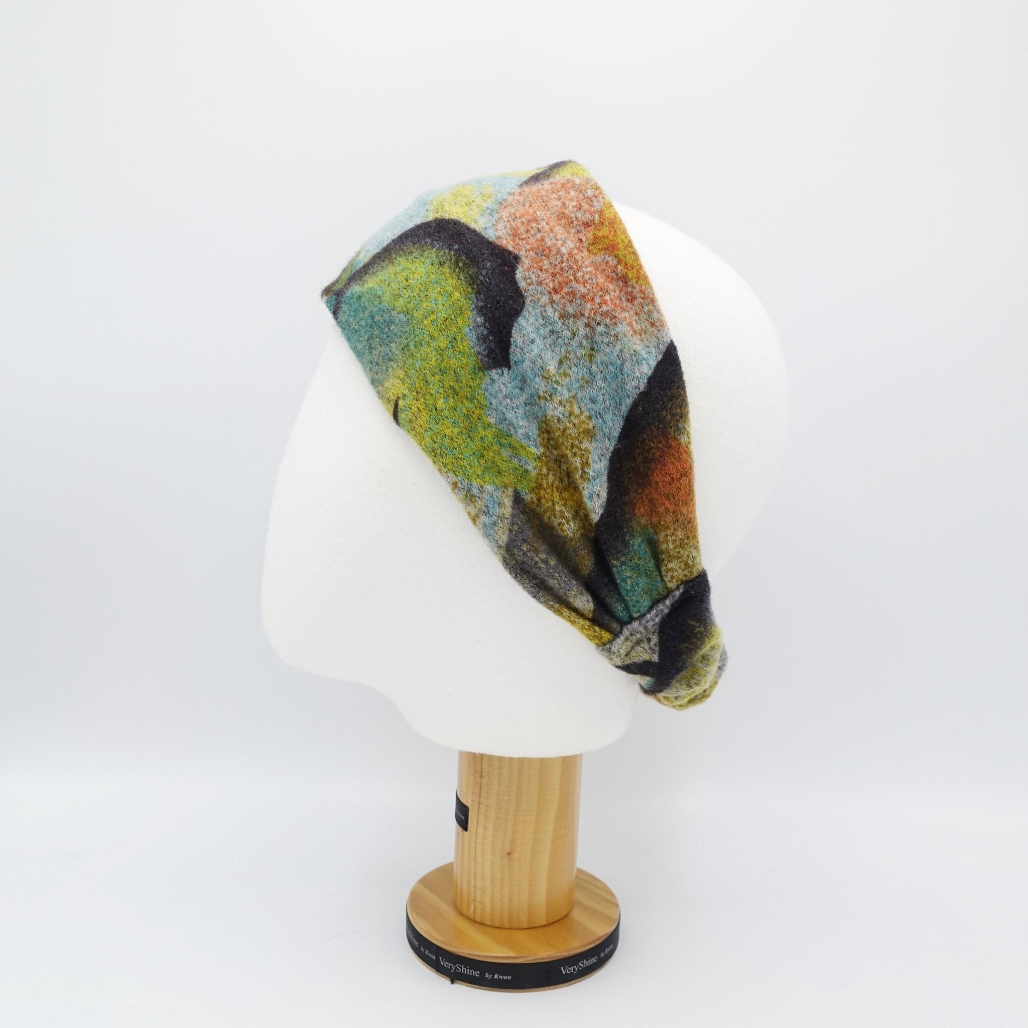 VeryShine colorful fleece turban headband women elastic headwrap