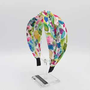VeryShine colorful leaves print headband cross hairband for women