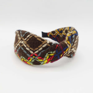 VeryShine colorful stitch tweed headband twist hairband hair accessory for women