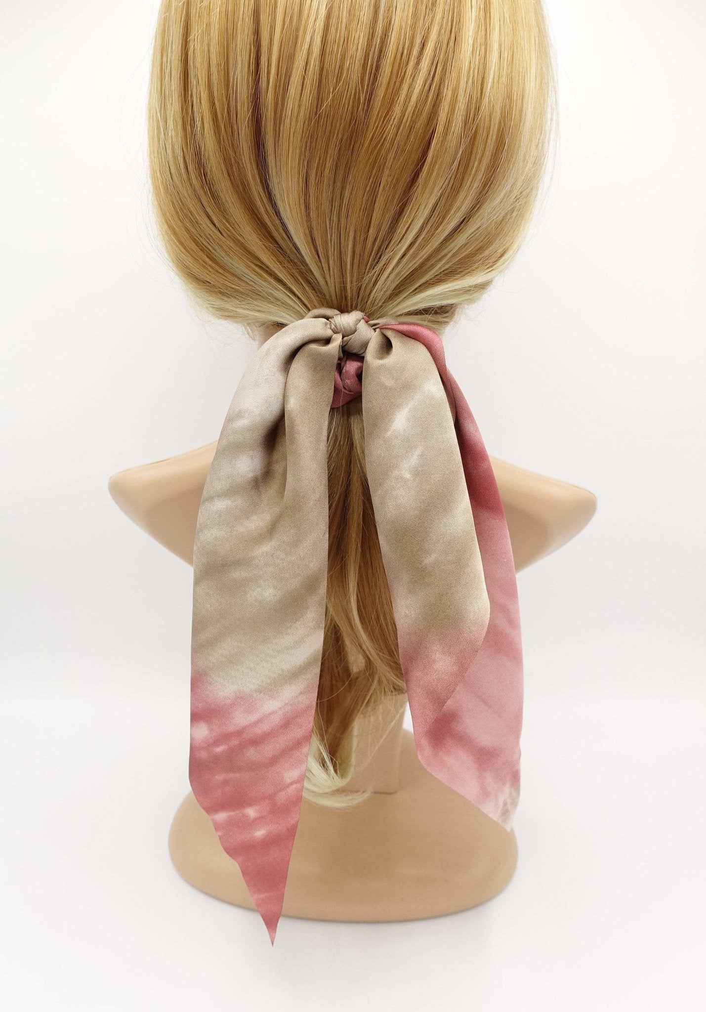 veryshine.com Accessories color gradation bow knot scrunchies  long tail hair elastic ponytail holder women hair accessory