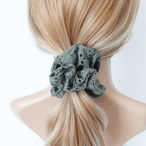 veryshine.com Accessories hole leaves pattern scrunchies casual hair elastic scrunchie women hair accessory