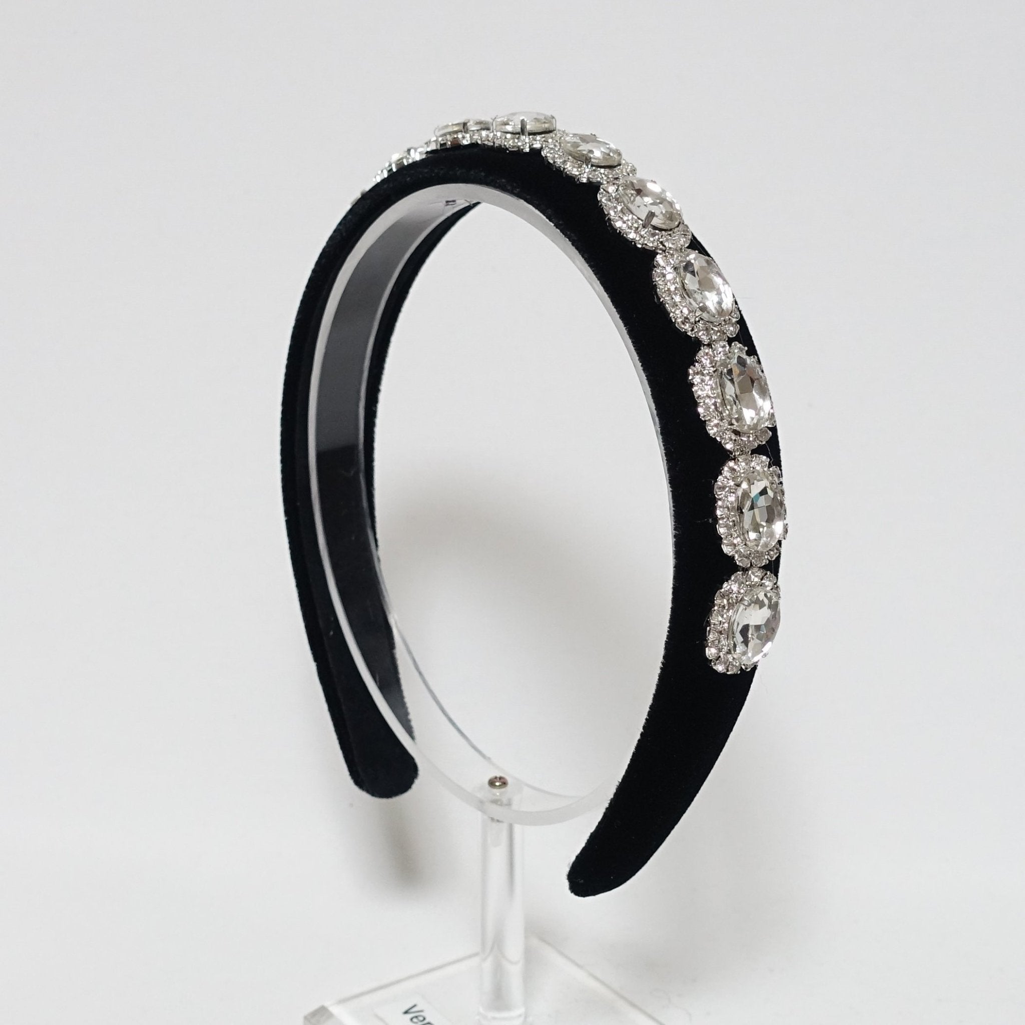 veryshine.com Accessories Rhinestone embellished velvet hairband luxury dazzling woman headband